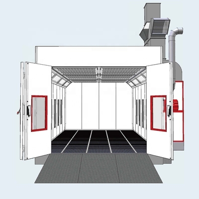 Oranje Diesel Spray Paint Booth voor het verven van voertuigen in oranje kleur en efficiëntie