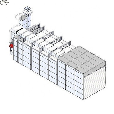 220V industriële auto sproeibooth met glasvezel vloerfilter en uitlaatventilator
