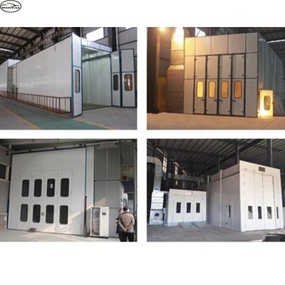 220V industriële auto sproeibooth met glasvezel vloerfilter en uitlaatventilator