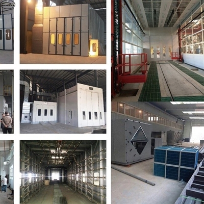 220V industriële auto sproeibooth met glasvezel vloerfilter en uitlaatventilator