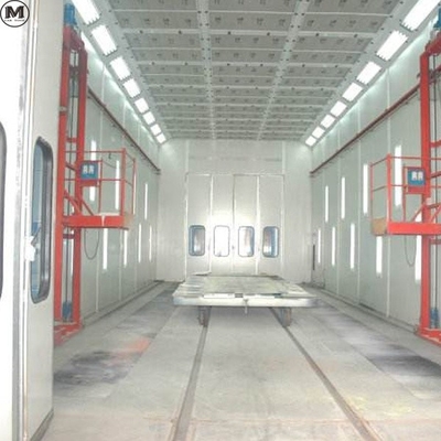 Truck Paint Room Bus Spray Booth met 2 sets van 11KW inlaatventilatoren en LPG-verwarmingsbron