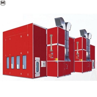 Truck Paint Room Bus Spray Booth met 2 sets van 11KW inlaatventilatoren en LPG-verwarmingsbron