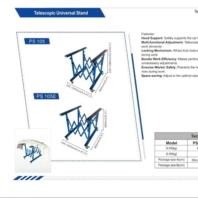 Metal Wheel Lock Auto Body Bumper Stand Voor het schilderen van auto's en onderdelen