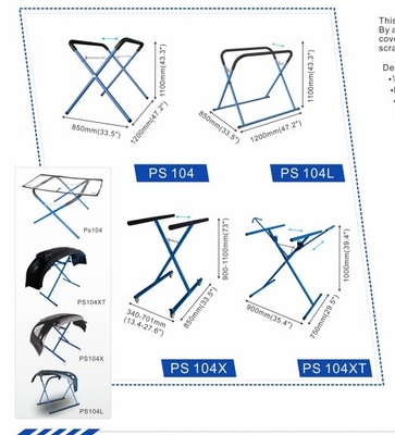 120*40*10cm vouwbare bumper verfstand 8kg Blauw Auto Body Panel Stand