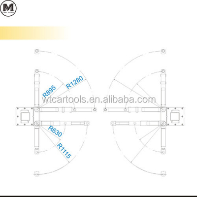 5000KGS 380v 2 Post Car Hoist Dubbelcilinder Hydraulisch Voor SUV Minibus