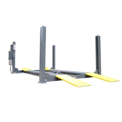 4500kgs Vier Post Car Lift 1700mm Hoogte Lifting met wiel uitlijning