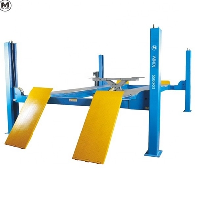 4500kgs Vier Post Car Lift 1700mm Hoogte Lifting met wiel uitlijning