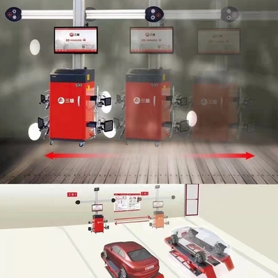 Sunshine Aligner Verplaatsbare wiellaligningsapparatuur met dubbel scherm en optionele ADAS