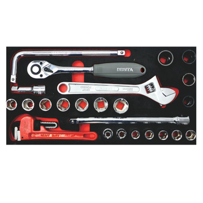53 stuks 4 wielen auto mechanisch gereedschap set 3 lades voor reparatie werkplaats