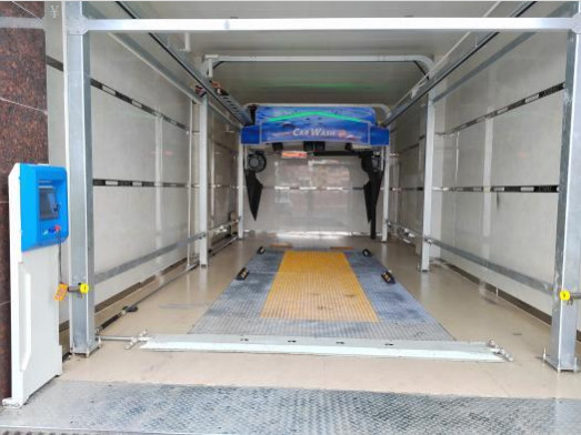 Eenarmige, touchless autowasmachine met 6 droger en 8m Lx5mm spoorgrootte