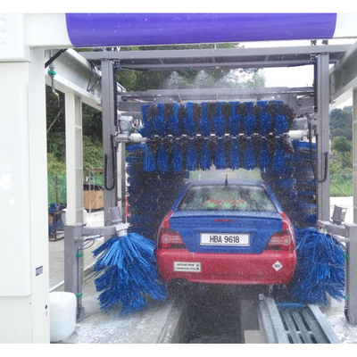 Volledig automatische tunnel autoverwasmachine Hoogdruk autoverwasmachine 10 borstels Rollover autoverwassystemen PLC besturingssysteem Automatische autoverwasapparatuur