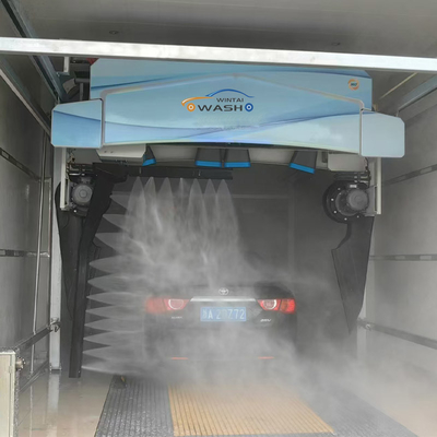 Enkele Arm Contactloze Autowasapparatuur Met 6 Drogers En 8m Lx5mm Railgrootte Contactloos Automatisch Autowas Waterterugwinningssysteem