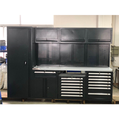 Verrijdbare Grote Nieuwe Zwarte Garage Werkbank / voor Werkplaats Stalen Combinatie Gereedschapskast