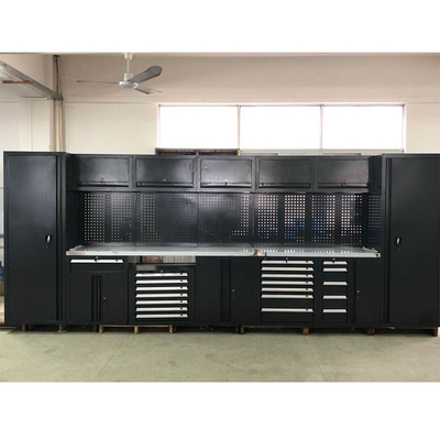 Verrijdbare Grote Nieuwe Zwarte Garage Werkbank / voor Werkplaats Stalen Combinatie Gereedschapskast