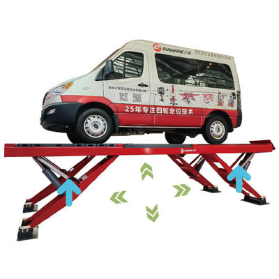 Y-vormige verticale stijging schaar autolift voor wiel uitlijning lift zware taak 11 cilinders hefvermogen 5500kgs