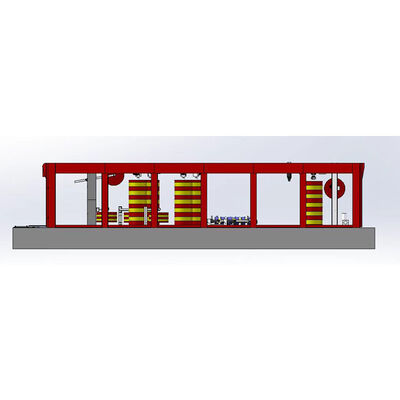 Vlakbed kabelketting Geautomatiseerde Autowasapparatuur met 14 borstels Automatische Autowasmachine met 6 drogers