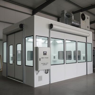 Watergekoelde autospuitcabine met 5,5KW Europese ventilator en 50mm wand voor autolakken