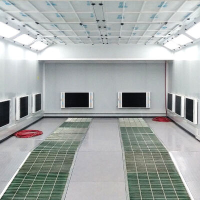 Car Spray Booth with 300MM Basement Height Digital Control Panel and Filter Bag Intake for Automotive Painting