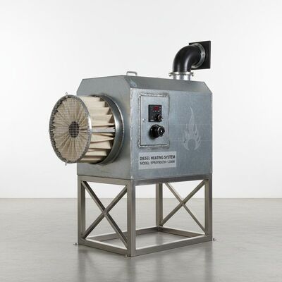 Dieselverwarmingssysteem Autosproeikamer met filterzak inlaatfilter en 300 mm stalen structuur