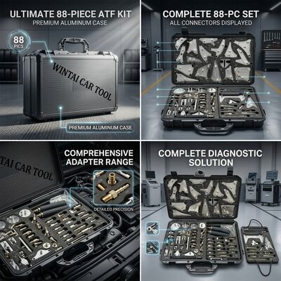 88-Piece Ultimate ATF Adapter Kit Full Coverage Transmission Fluid Service System met diagnostische hulpmiddelen